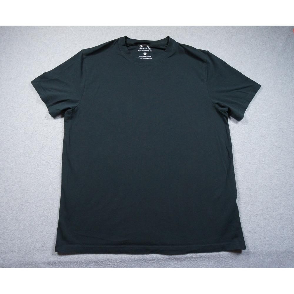 Porter & Ash Shirt Mens XLarge Green Performance Tee Black Short Sleeve Stretch